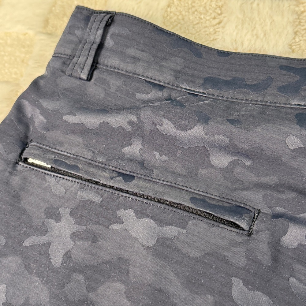 Peter Millar Mens 46R Navy Blue Camo Performance Golf Shorts Stretch Flat Front - Picture 8 of 11